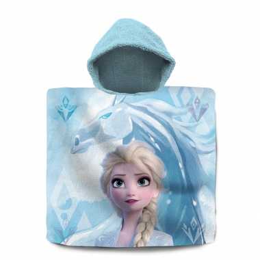Disney frozen 2 badcape/poncho met lichtblauwe capuchon voor kinderen