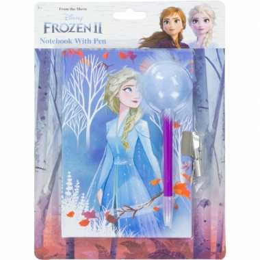 Disney frozen dagboek met slot en pluizige pen