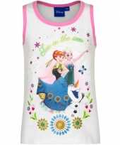 Disney mouwloos frozen t shirt wit