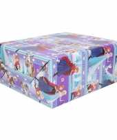 Inpakpapier cadeaupapier disney frozen paars 200x70 cm